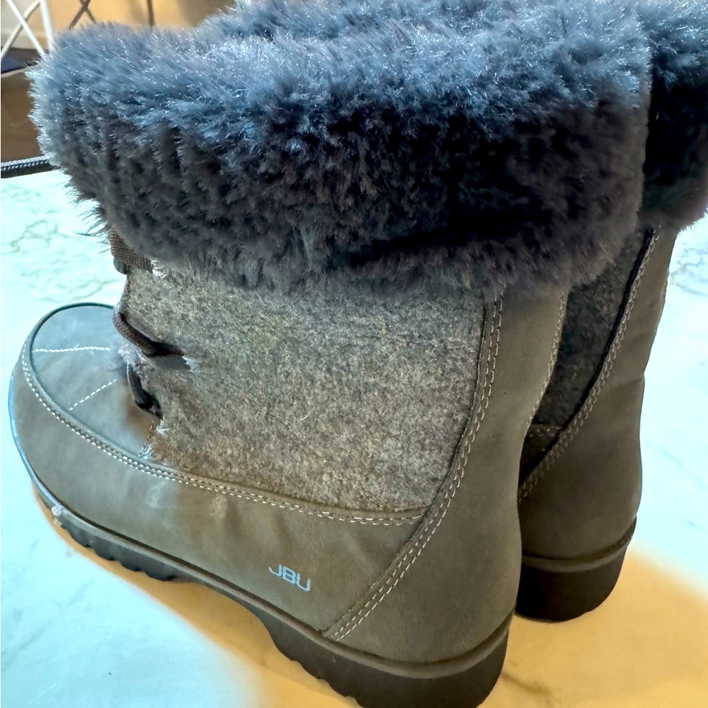 JBU Women’s Boots - Gray with Fur - Nearly New - Size 8M - Picture 6 of 11